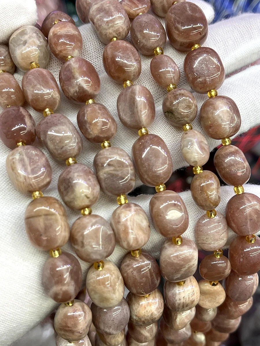 Natural Sunstone Conformal Irregular Irregular Faceted Loose For Jewelry Making DIY Necklace Bracelet 15''10x15mm