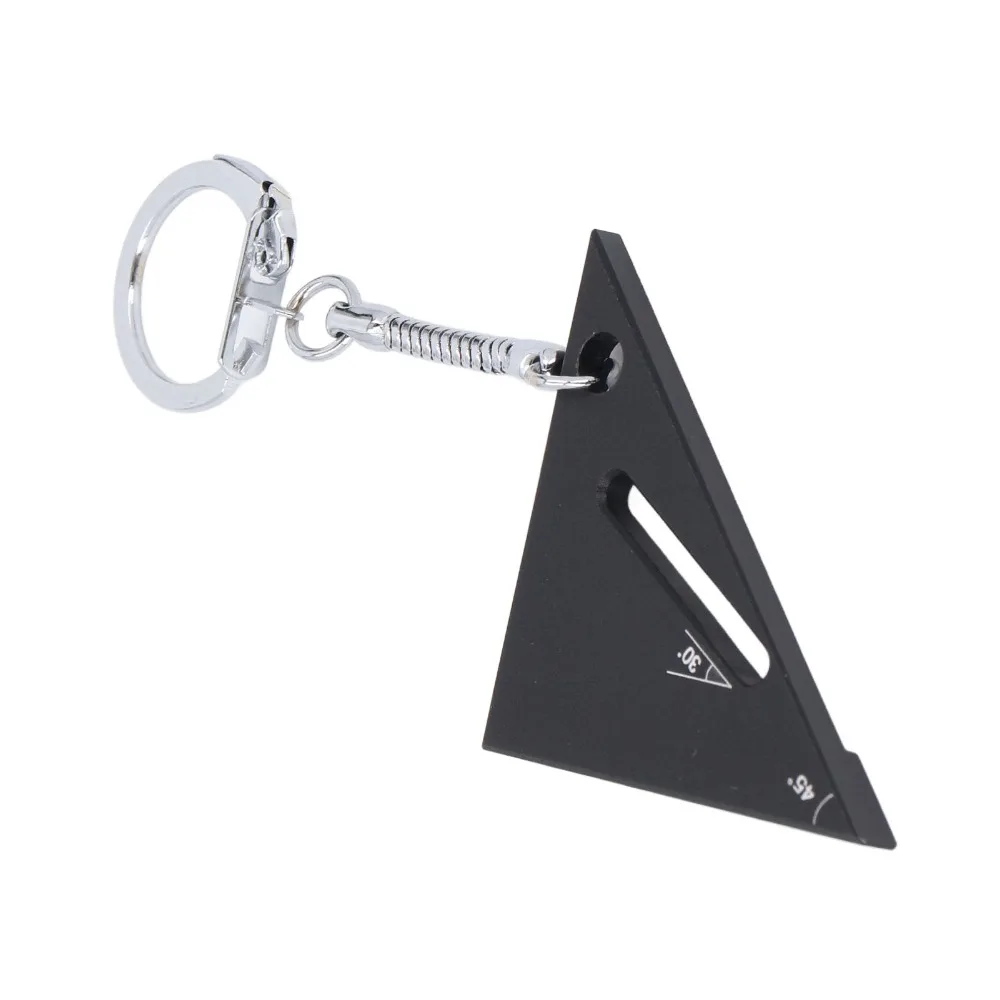 2PCS Portable Aluminum Alloy Carpenter Square High Precision 45/90 Degree Triangle Ruler red Compact Protractor Tool Woodworking