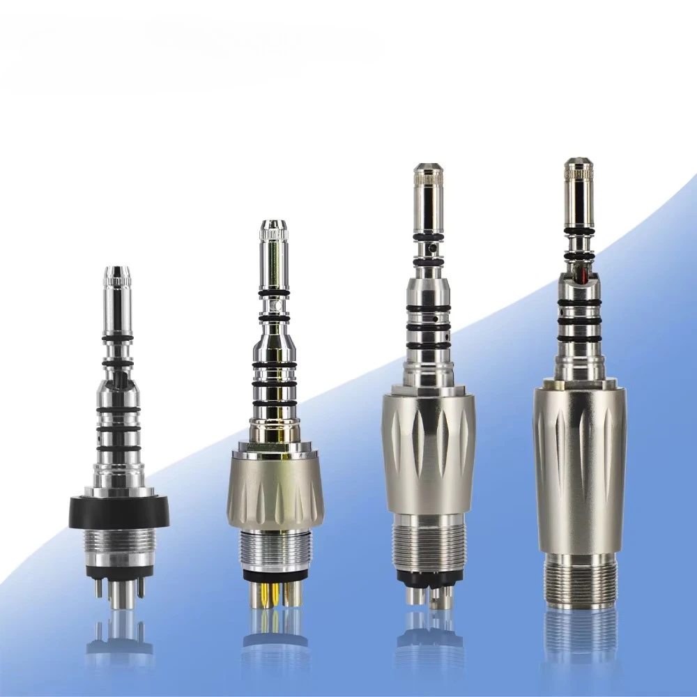 Connector with LED Light For Dental High Speed Handpiece with Fiber Optic Use Compatible with KV Type Handpiece Coupler