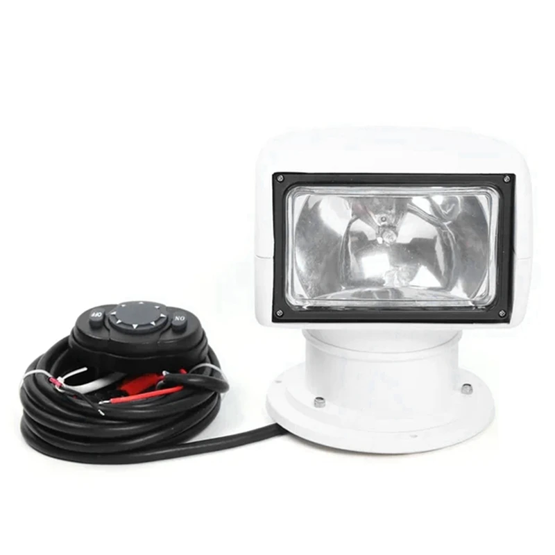 Boat Marine Spotlight Remote Control Truck Car Searchlight 100W 12V Spot Light White Easy Install Easy To Use