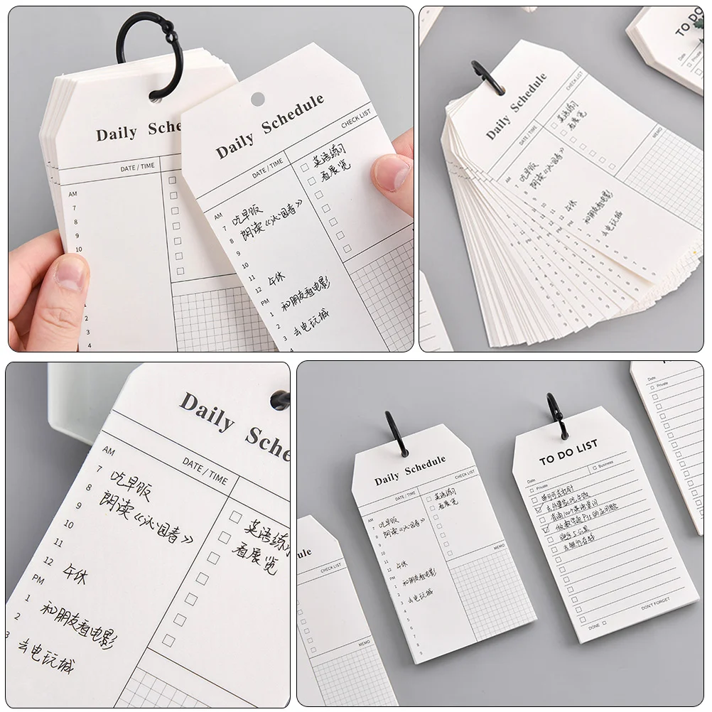 6 Pcs Loose-leaf Memo Pad Notebooks Weekly Planner Clasp Notepad Handheld Daily Portable School Paper Compact Student