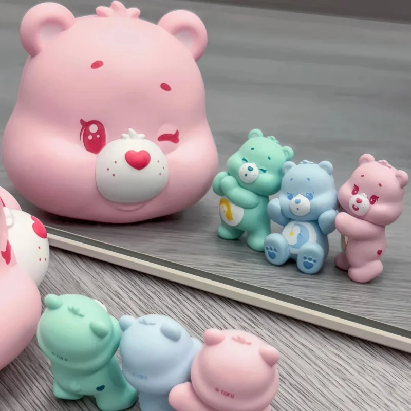 

Carebears Micro Light Daily Series Little Bear Head Blind Box Shell Mini Doll Desktop Ornament Collectible Trendy Toy Gift