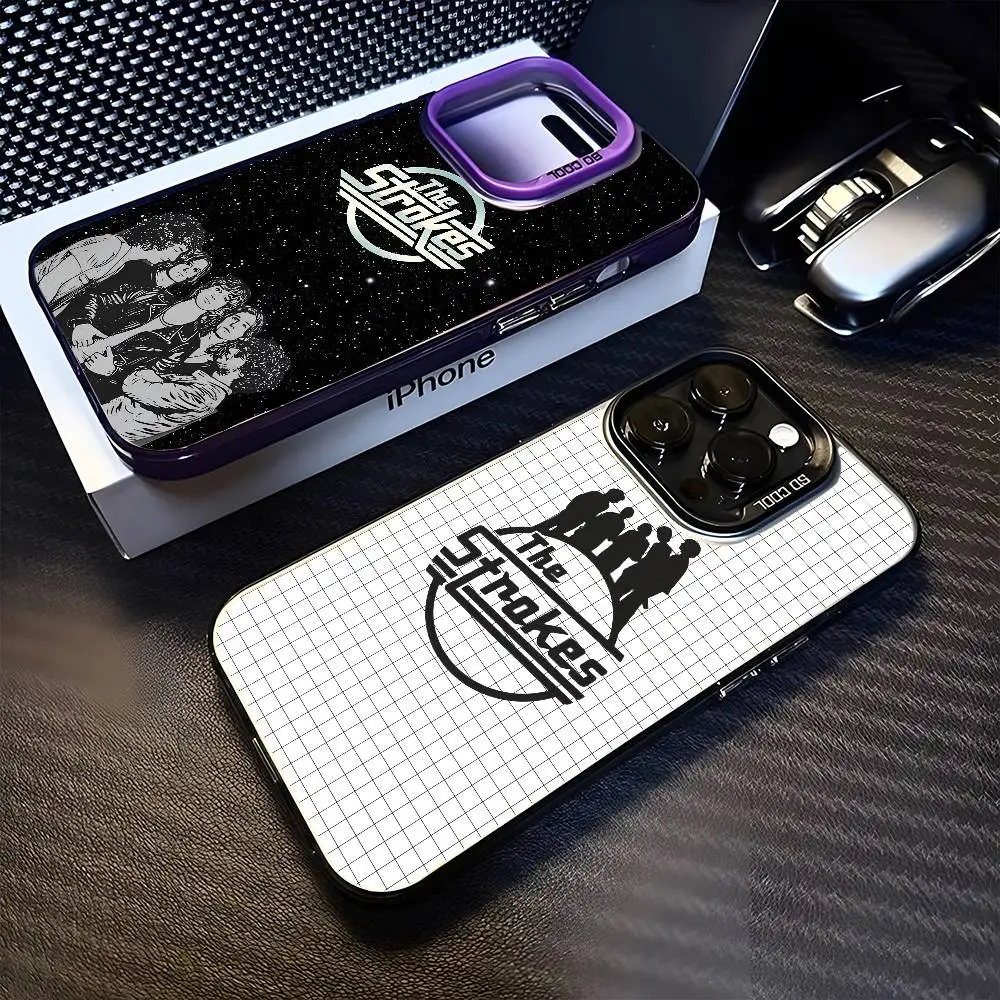 

Band The S-strokes Phone Case For iPhone17,16,15,14,13,12,11 Plus,Pro Max Purple Matte Shockproof Cover