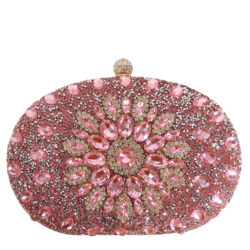 

Faionable Suower Evening Handbag Diamond Embedded Dr Par Bag Cross-Border Ele Clutch Bag for Women