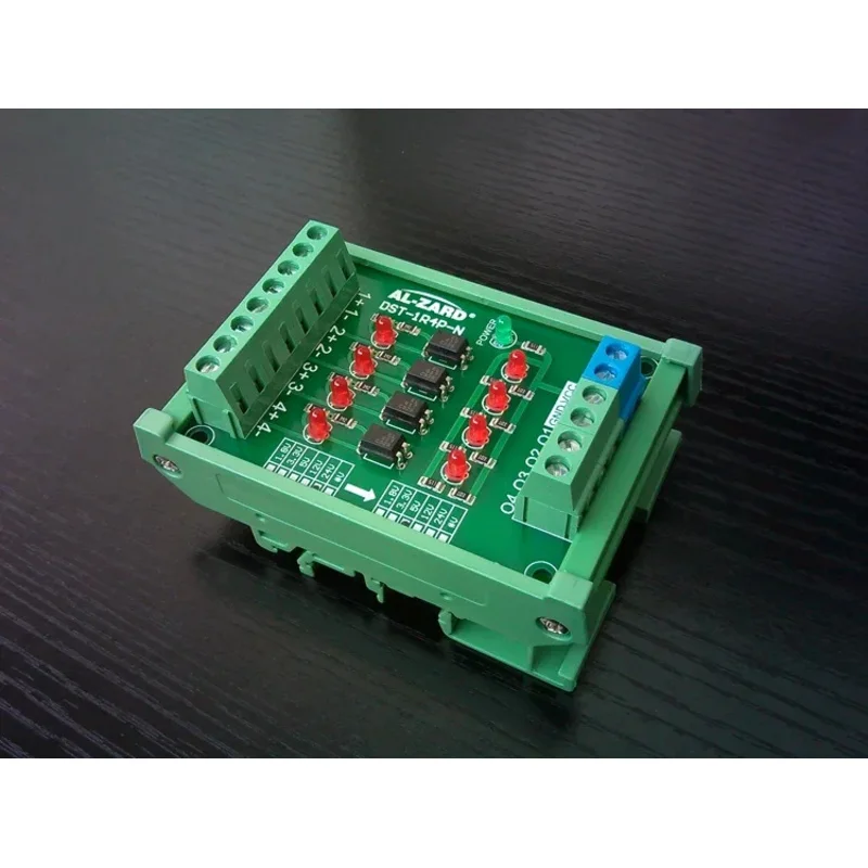 4-way Optocoupler Isolation Board PLC Signal Level Voltage Conversion Board 1.8 3.3 5 12 24V