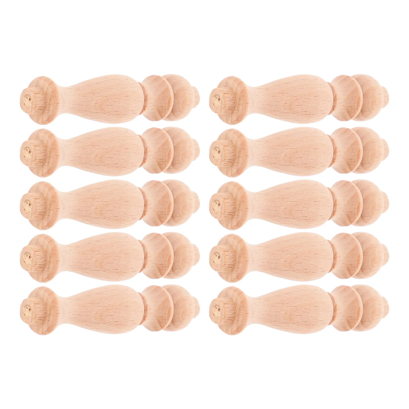 

10Pcs Unfinished Solid Wood Spindles for Wine Cabinet Railing Furniture Staircase Indoor Deck Porch Decorative Craft Baluster