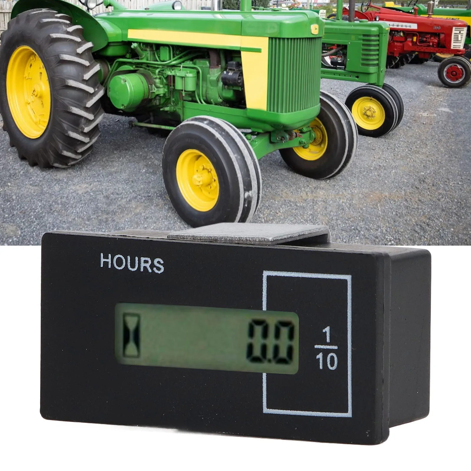 Compteur horaire pour pelle, écran LCD, puce intégrée, utilisations multiples, minuterie électronique industrielle à distance, compteur horaire DC12-36V