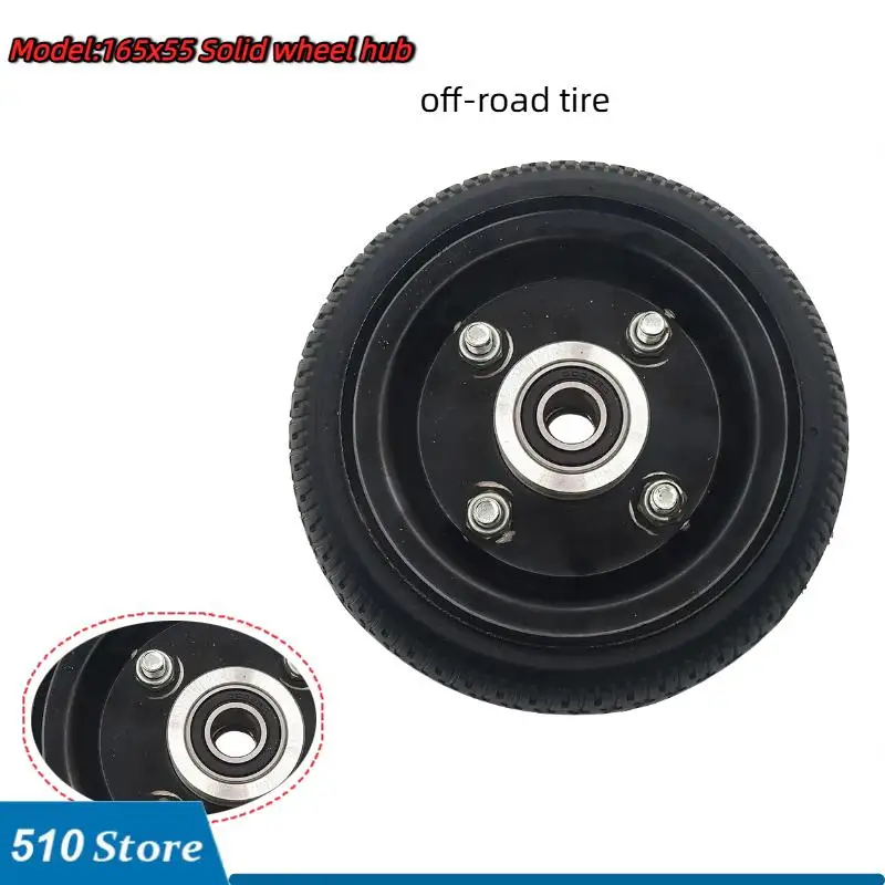 165x55-solid-tire-with-wheel-hub-rubber-wheel-suitable-for-handcart-luggage-cart-accessories-high-quality-stable-and-durable