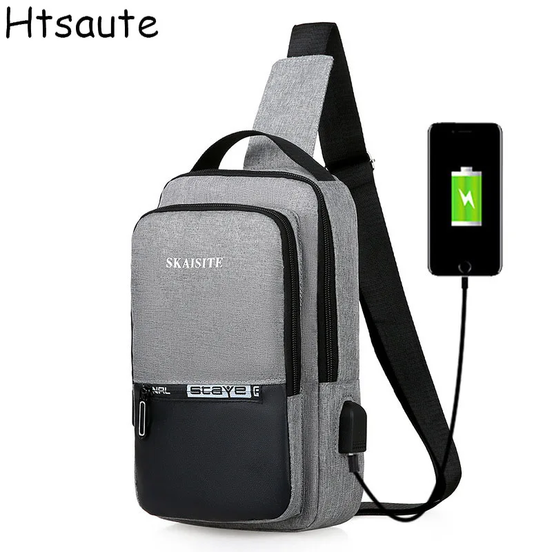 Chest Pack Men's Shoulder Bag Multifunction Anti Theft USB Messenger Pack Man Crossbody Cross Body Travel Sling Chest Bags Pack