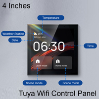 2025 Tuya Wifi Touch Center Control Panel Screen Bulid in Stand Alexa Voice ZigBee Gateway For Smart Scenes 4 Inches linux