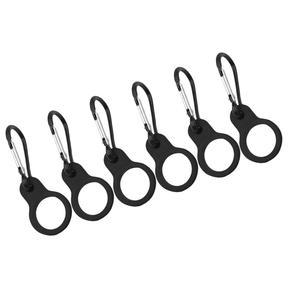 

6pcs Water Buckle Durable Kettle Hanger Walking Bottle Ring for Climbing Hiking Silica Gel Holder Bike Hook Camping Travel