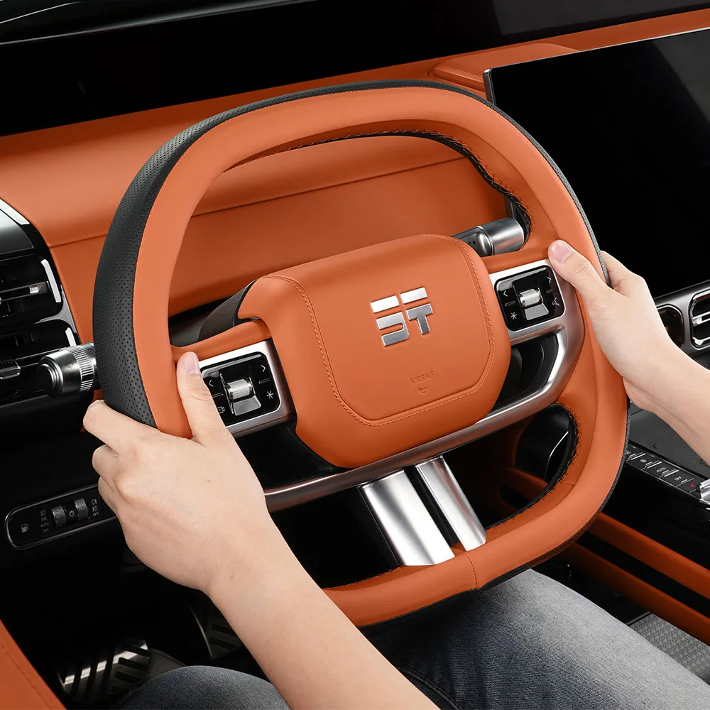 

Leather Steering Wheel Cover For Chery Jetour G700 2025 2026 Car Modification Accessories Breathable And Non Slip Handle Cover