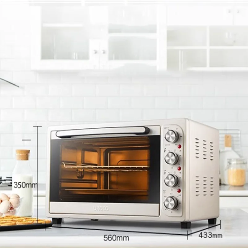 60L Multi-functional Electric Oven For Pizza Cake Bread Toaster Oven With Rotisserie Electric Oven Household Baking Equipment