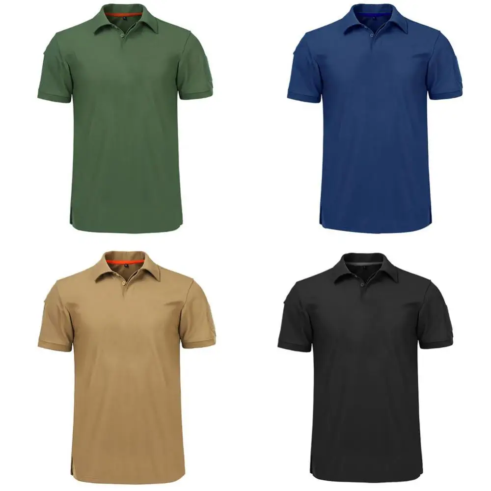 Men's T-shirt Summer Classic Cotton Short Sleeve Tee Shirt Men Casual Solid tShirts Tops Male Business Golf T Shits Camisa Tops