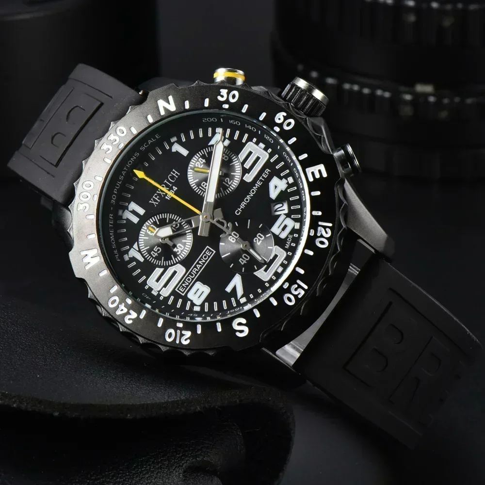 Top Hot Sale Brand Watches For Mens Multifunctional Endurance Automatic Date Wristwatch Business Quartz Chronograph AAA+ Clocks