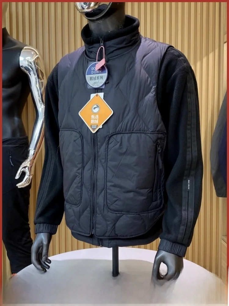 

Tee-in-One Detachable 90% Goose down Jaet Fce Inner ket Youth Casual Sle Windproof Warm Long Sve Coat