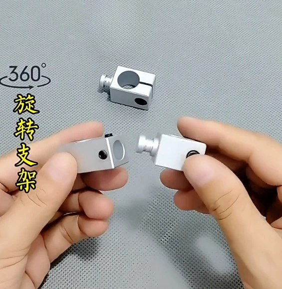 1PCS  precision machined cross clamp adjustable pillar rotating connector block bracket