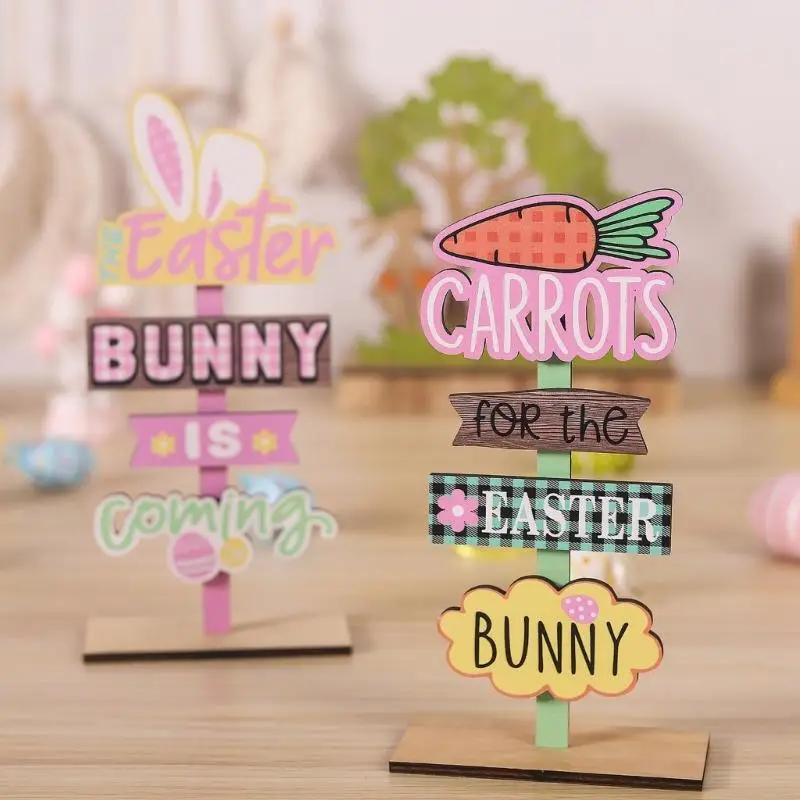 Páscoas decorações para casa ornamento com orelha coelho artesanal desenhos cenoura textura para