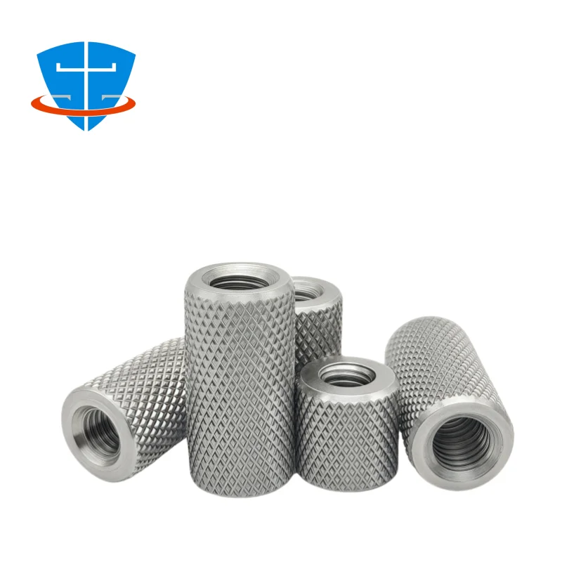 

10-2PCS SS304 Round Knurled Coupling Nut M2 M2.5 M3 M4 M5 M6 M8 M10 M12 M14 M16 Extended Cylindrical Hand Nut Adjustment Nuts