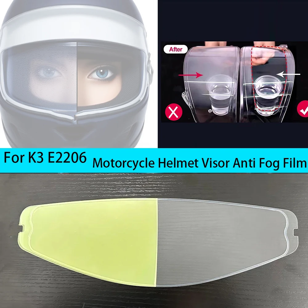 

For AGV K3 E2206 Helmet Visor Anti Fog Film Motorcycle Helmet Antifog Lens Film Accessories