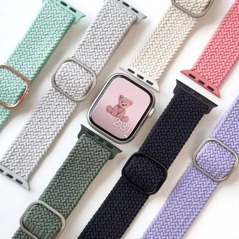 Bracelet tressé pour bracelet de montre Apple 45mm Ultra 2 49mm 44mm 40-41mm 42-46mm bracelet élastique réglable série 10 9 8 7 3 5 se 6 4