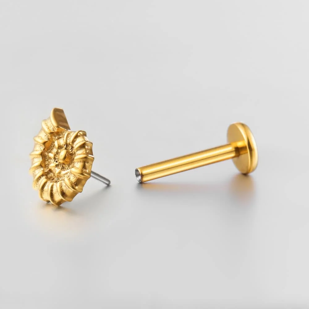 ASTM F136 Titanium Tiny Conch Stud Earring, Body Piercing