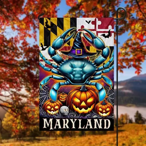 Maryland Halloween Crab Flag Graden Flag XXH LLP LLX uui