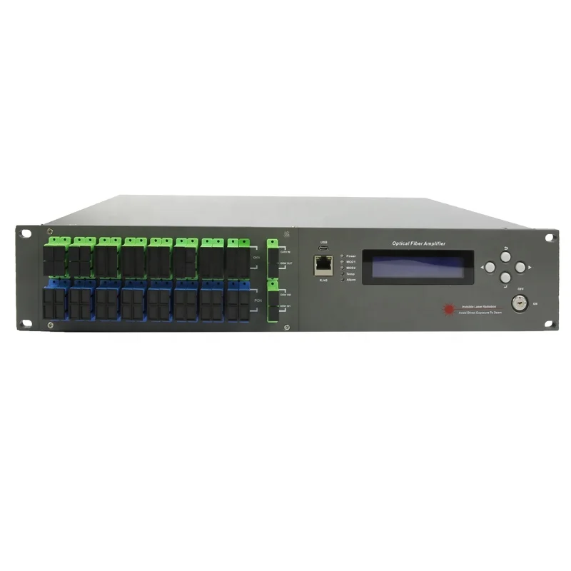 

JDSU Best Price 1550nm Optical Amplifier 16 Port 22dbm WDM FTTH GPON Solution CATV Combined HFC Multiple Ports Fiber EDFA UPC SC