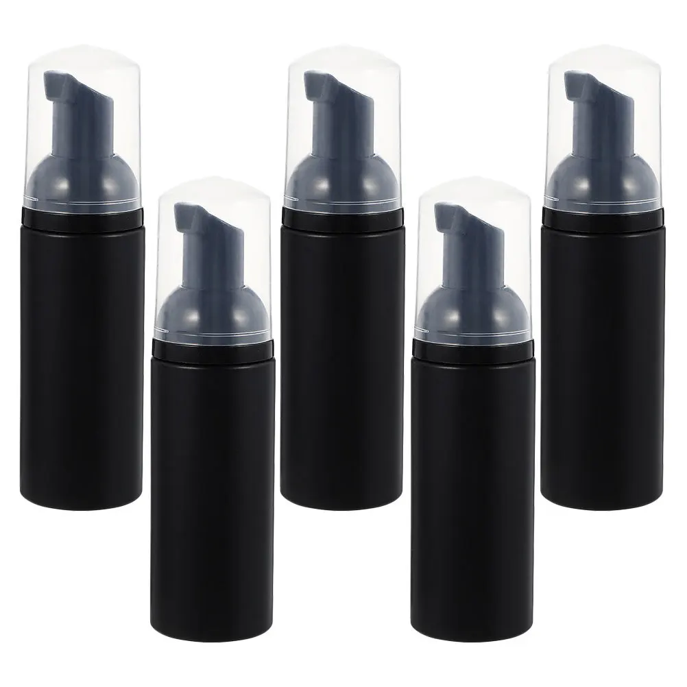 5Pcs Mousse Foaming Bottle Smooth Round Refillable Liquid Soap Dispenser Portable Travel Bath Shower Gel Container Reusable