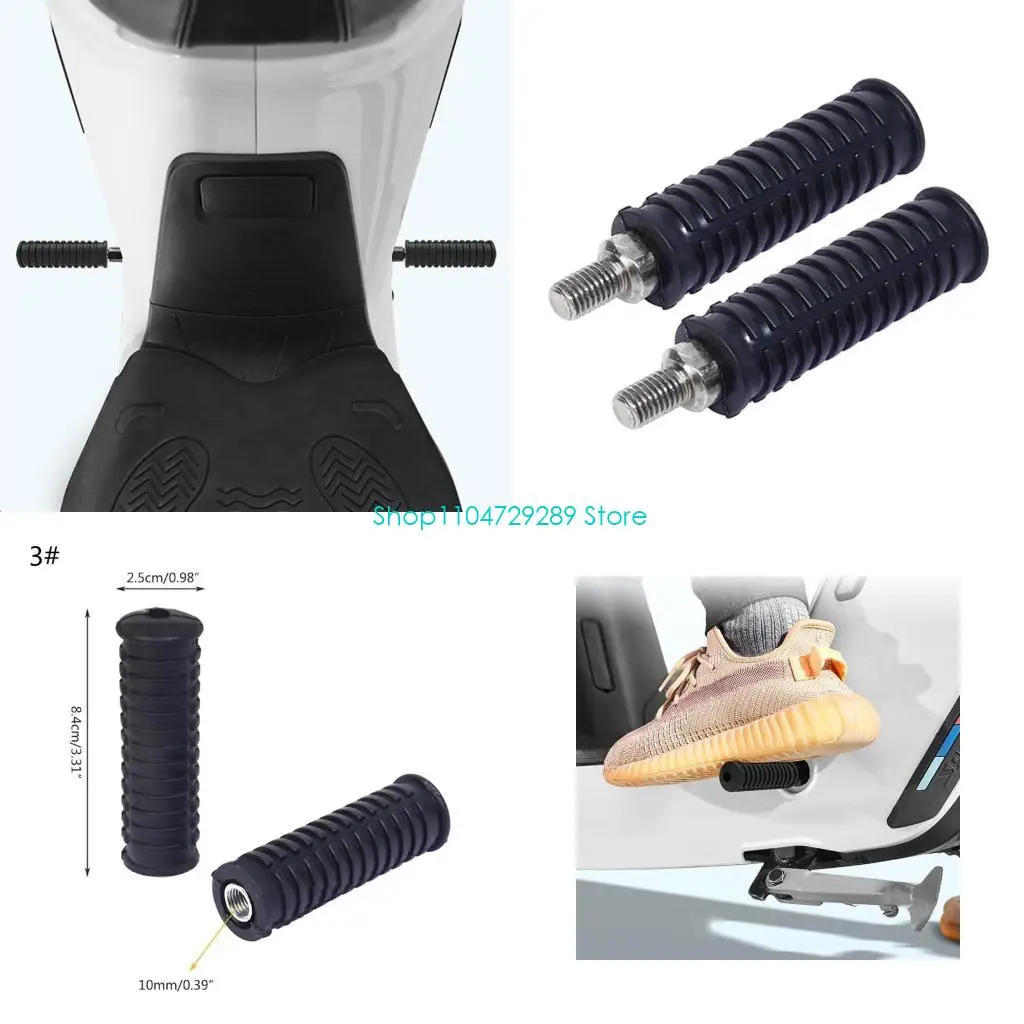 D8KE Motorcycle Front Rear Footrest Foot Peg Aluminum Alloy Motorcycle E-bike Pedals