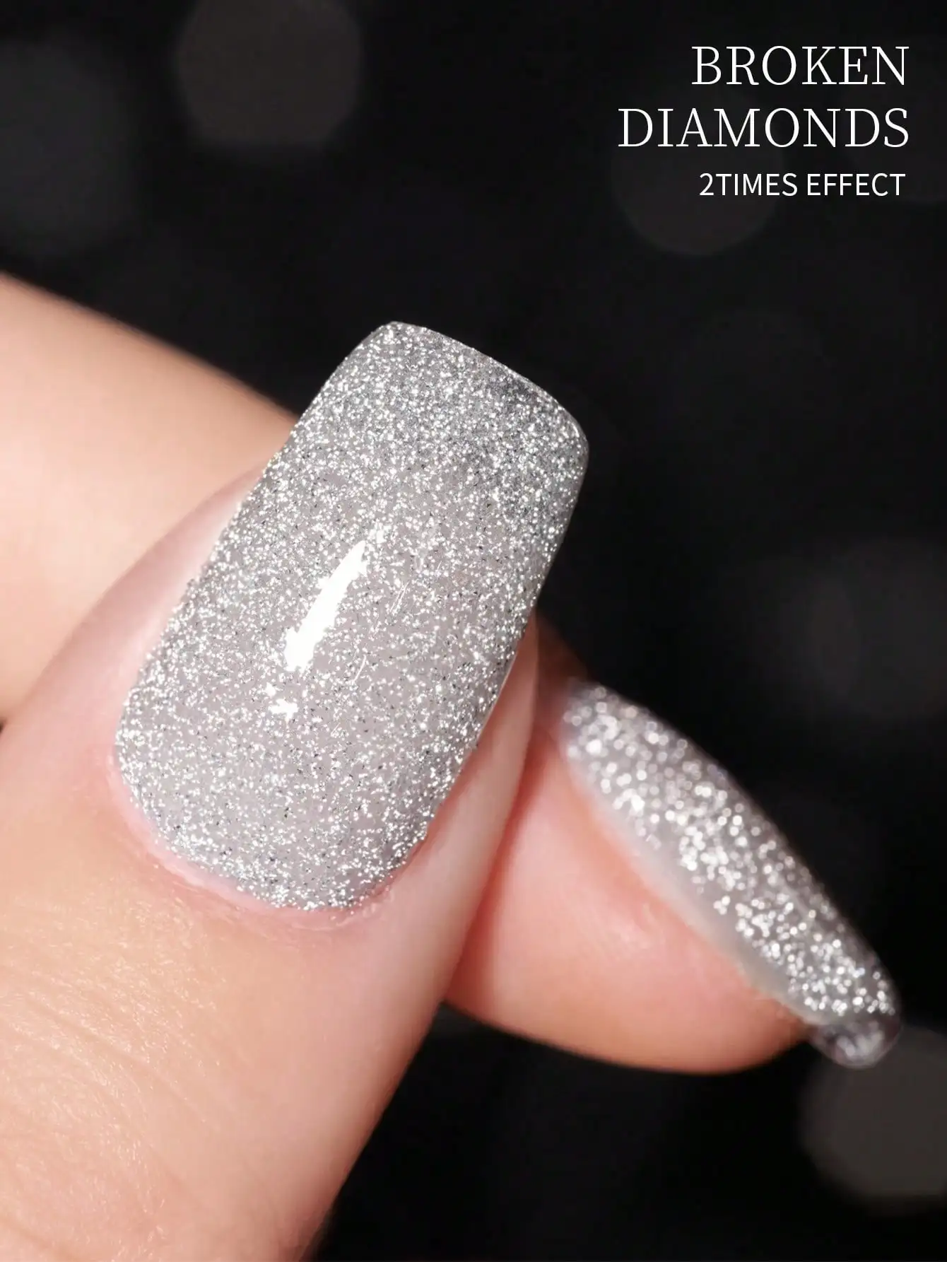 XEIJAYI 15ml Silver Crushed Diamonds Christmas Nails Fall Winter Gel Nail Polish Burst Glitter Maillard Crushed Diamonds