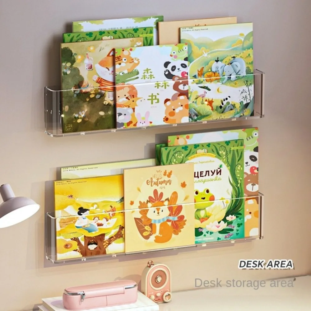 

c Picture Book Display Stand Reading Magazine Storage Transparent Wall Hanging Bookshelf Wall Hanging Behind The Door