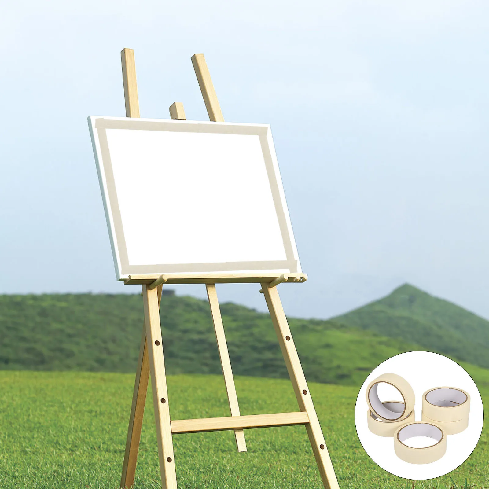 

5 Rolls White Painters Tape Multipurpose Masking Tape 20 Meter Each Easy Clean Up No Damage White Painting Tape,