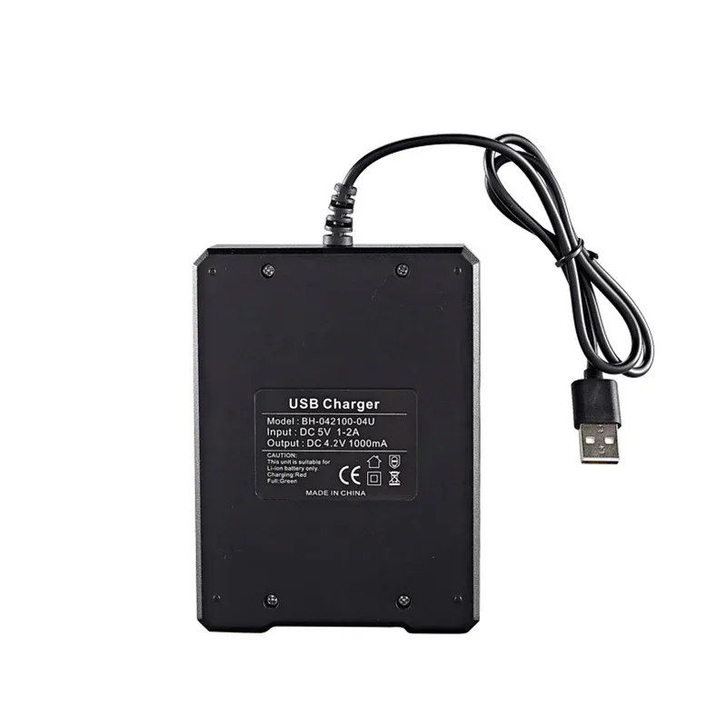 4 Slots 18650 Charger Independent Charging 3.7V Li-ion Battery Smart Charger for 10440 14500 16340 16650 14650 18350 18500 18650