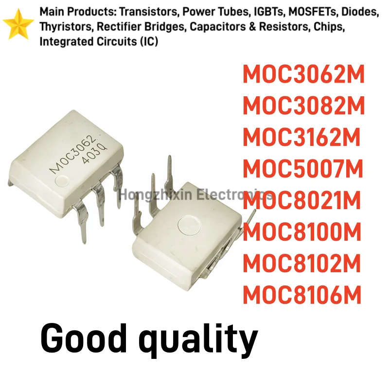 10PCS NEW White MOC3022 MOC3023 MOC3042 MOC3043 MOC3051 MOC3052 MOC3063 MOC3030 MOC3040 DIP Direct insertion optocoupler