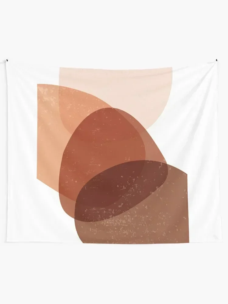 Terracotta Abstract 70 - Modern, Contemporary Art - Abstract Organic Shapes - Minimal Brown Tapestry