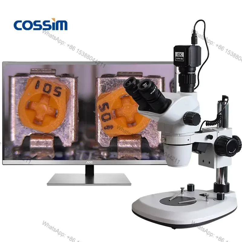 Hot Sale HD 4K 1/1.8'' CMOS Sensor Industrial Digital Phone Repairing Electron Microscope with with H-D-M-I PC