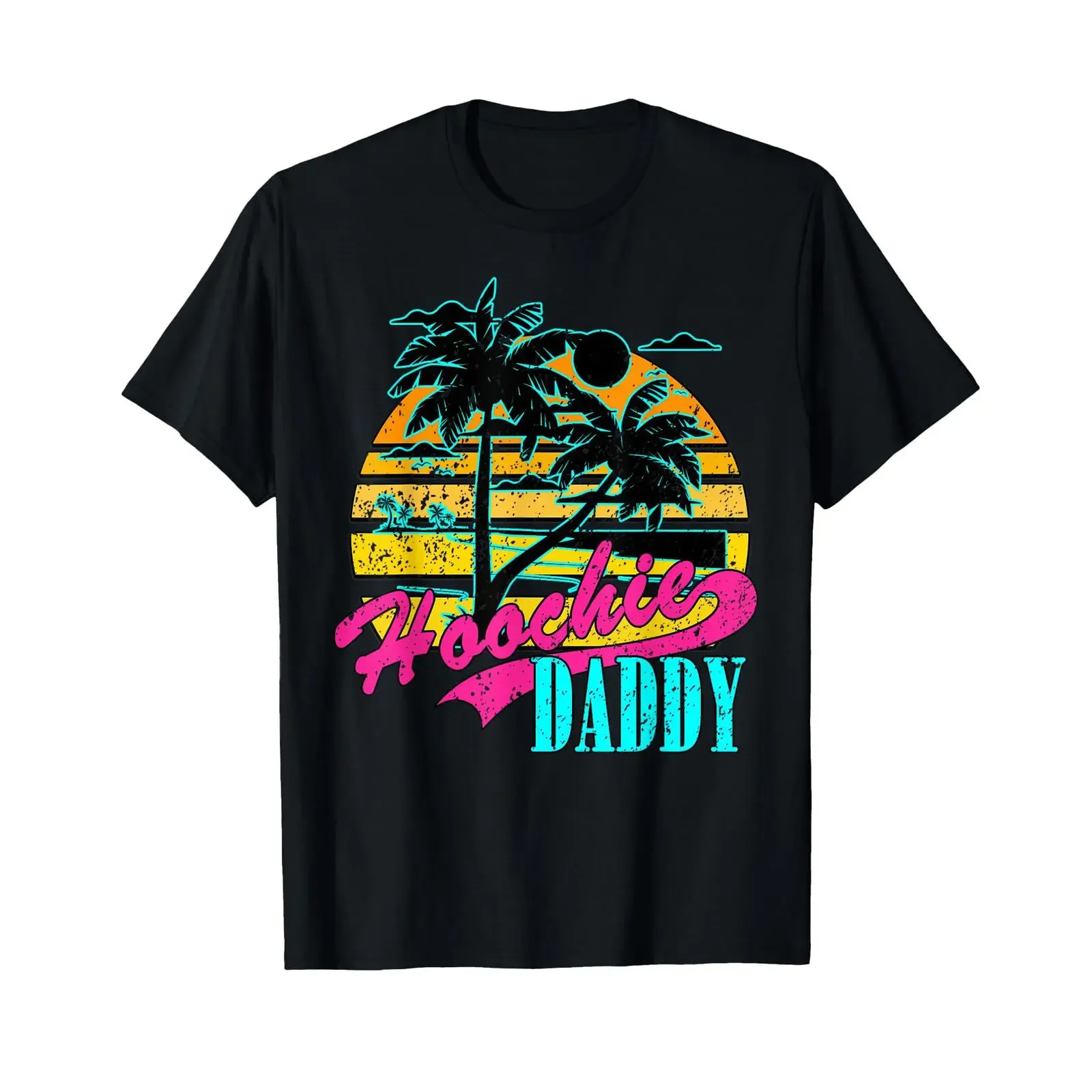 Hoochie Daddy Tropical Tactical AR Gym Fitness Surfing T Shirt vintage Washed Versatile Casual Stretched Unisex