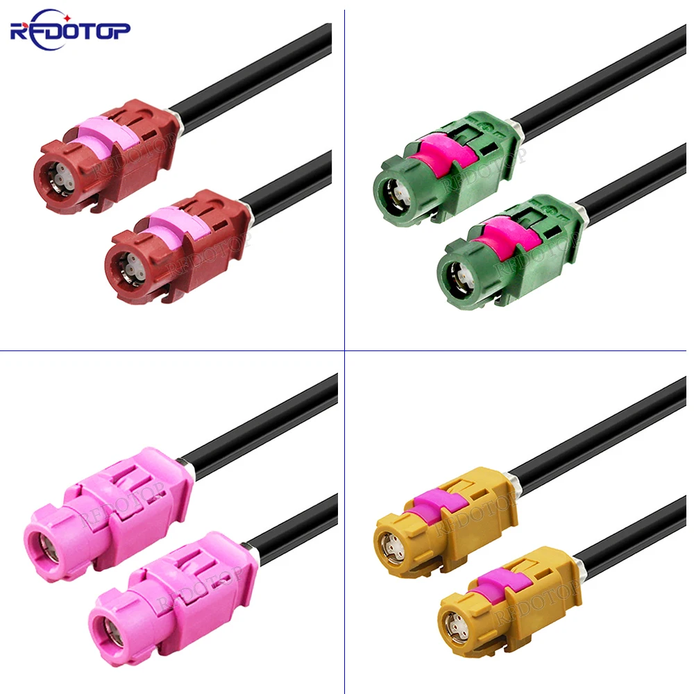 4ピンa-zメス-メス接続コネクタ、hsd-lvdsケーブル、4芯ワイヤー、車載gpsナビゲーション、オーディオ、高速配線ハーネス用ビデオケーブル