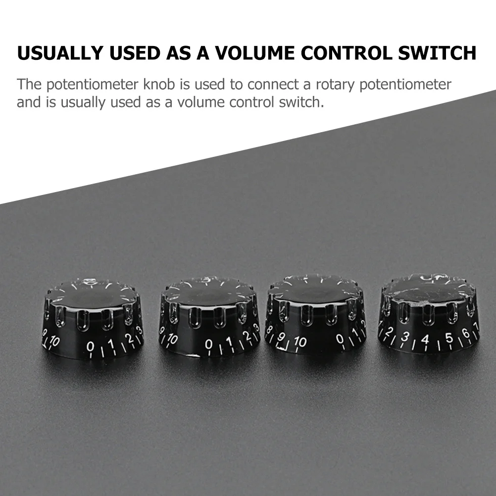 

4Pcs Creative Guitar Volume Knobs with Scale Easy Adjustment for Musicians Friends Guitar Volume Knobs Plastic Knob for Guitars