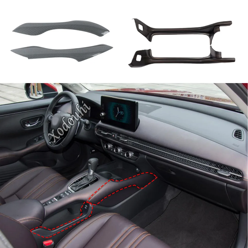 For Honda XR-V ZR-V HR-V Vezel 2022 2023 2024 Gear Shift Box Side Strip Trim Cover Interior Accessories Decoration Frame HRV ZRV