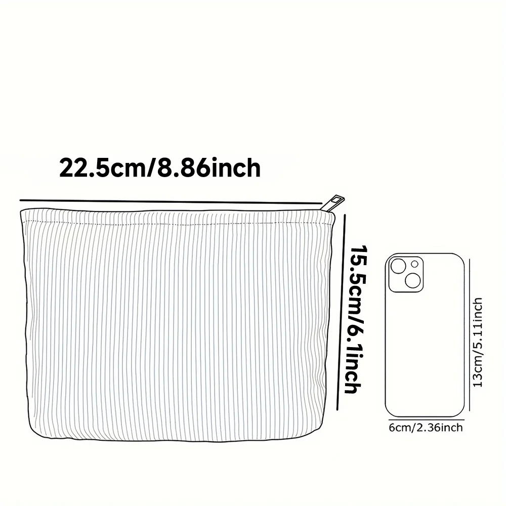 Corduroy Makeup Bag Just A Girl Who Loves Gymnastics Print Cosmetic Pouch Portable Travel Toiletry Bag Gymnast Lover Gift Girls
