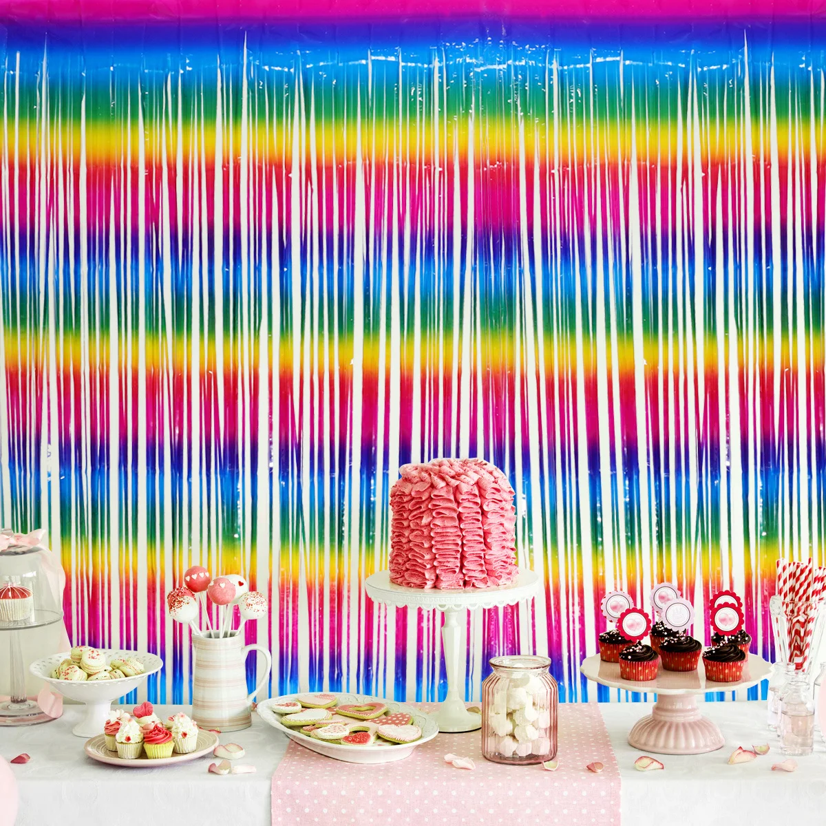 

2Pcs Decor Premium Gradient for Party Stage Background Photography Backdrop Festive Decoration