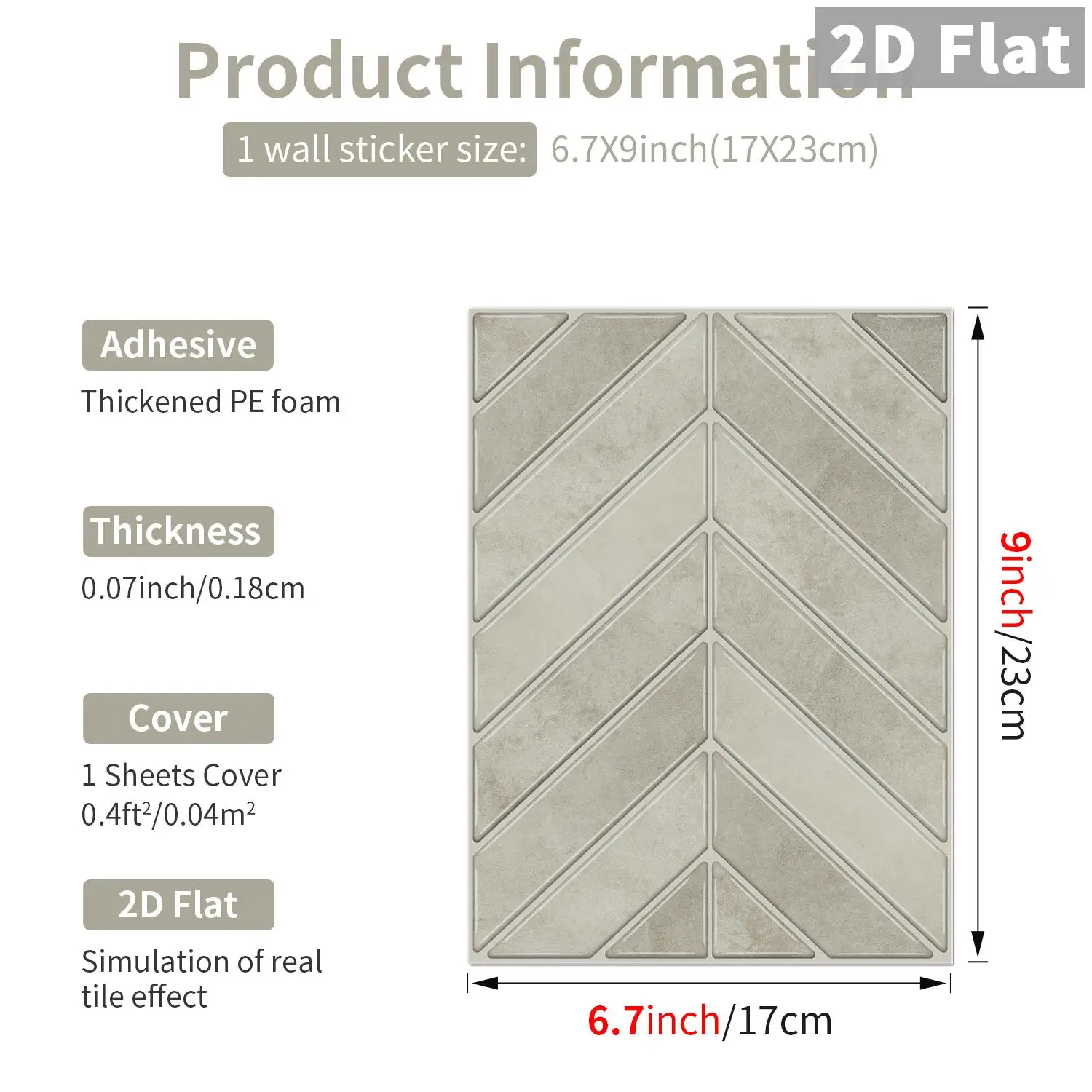 Peel-and-stick self-adhesive tile stickers Self-adhesive tile decals Kitchen and bathroom backsplash decoration Bedroom decor