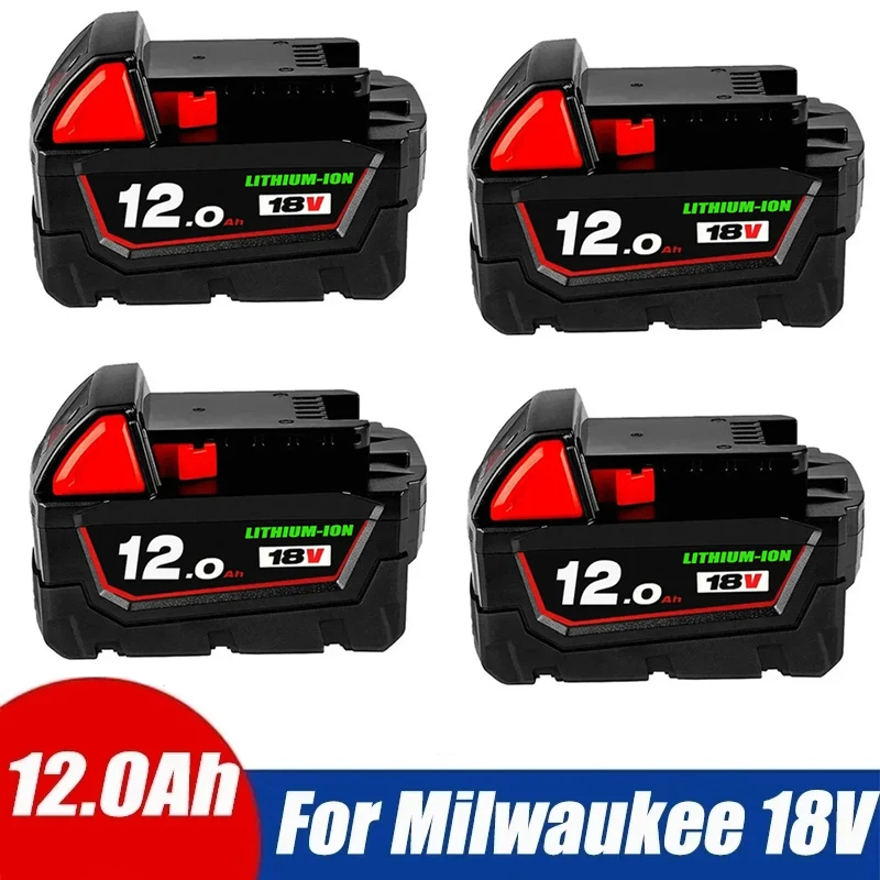 

Original 18V 12.0Ah Replacement Lithium Ion Battery For Milwaukee M18 Power Tool Batteries 48-11-1815 48-11-1850 48-11-1860 Z50