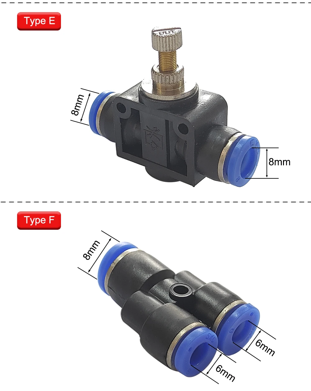 HUNST Laser Maschine Gas Düse Luft Regulierung Durchmesser 6mm 8mm 10 Teile/los für Co2 Laser Kopf. – Detail 4