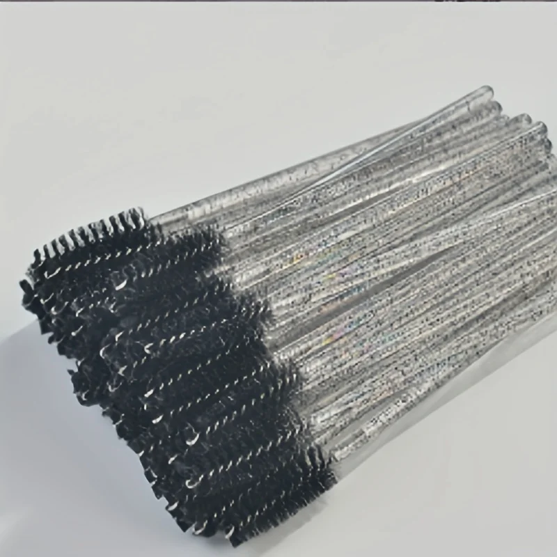 100 Pack Disposable Eyelash Brushes Adjustable Mascara Wands Makeup Applicator Lash Spoolies for Eyelash Extensions and Eyebrows