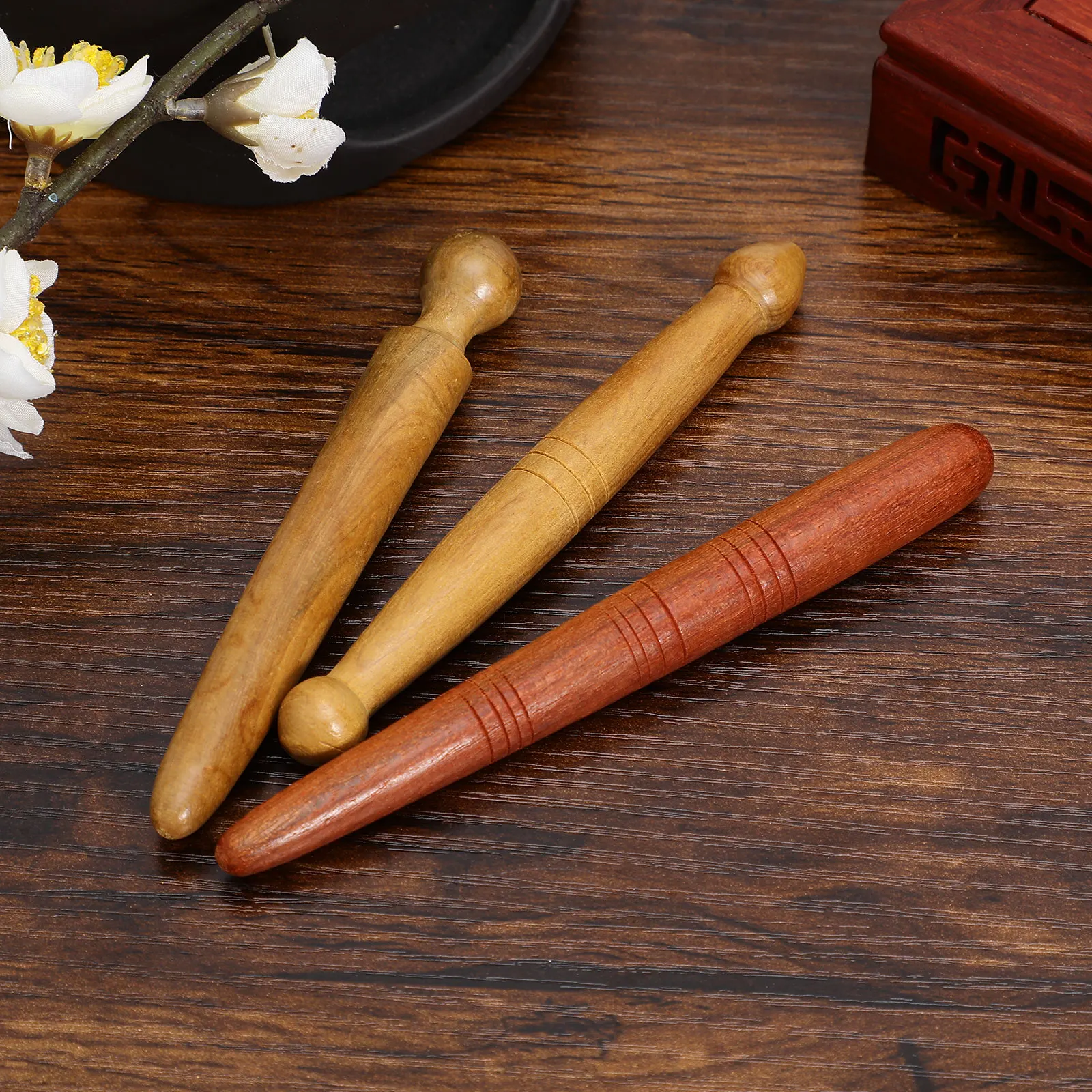 

3 Pcs Foot Roller Massage Stick Face Trigger Point Massager Man Reflexology Tool