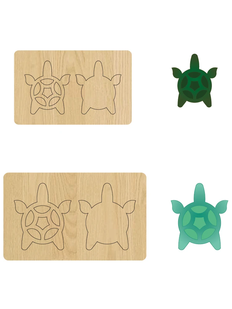 قالب قطع خشبي بقلادة السلحفاة، مناسب لآلات القطع بالقالب، ZYC-933