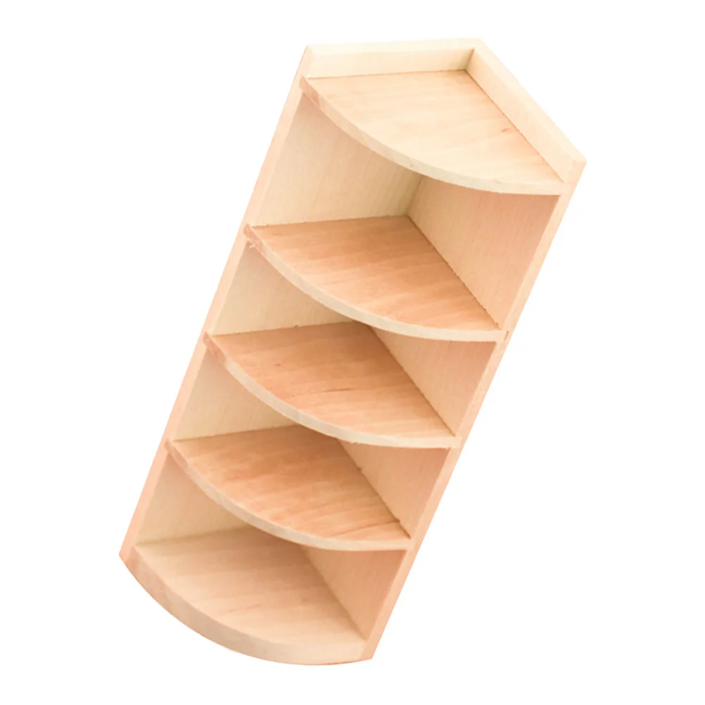 Mini Corner Cabinet Home Accessories White Bookshelf Toy Imitation Adornment Simulation Prop